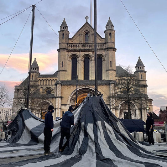 Big Top is up in Writers’ Square