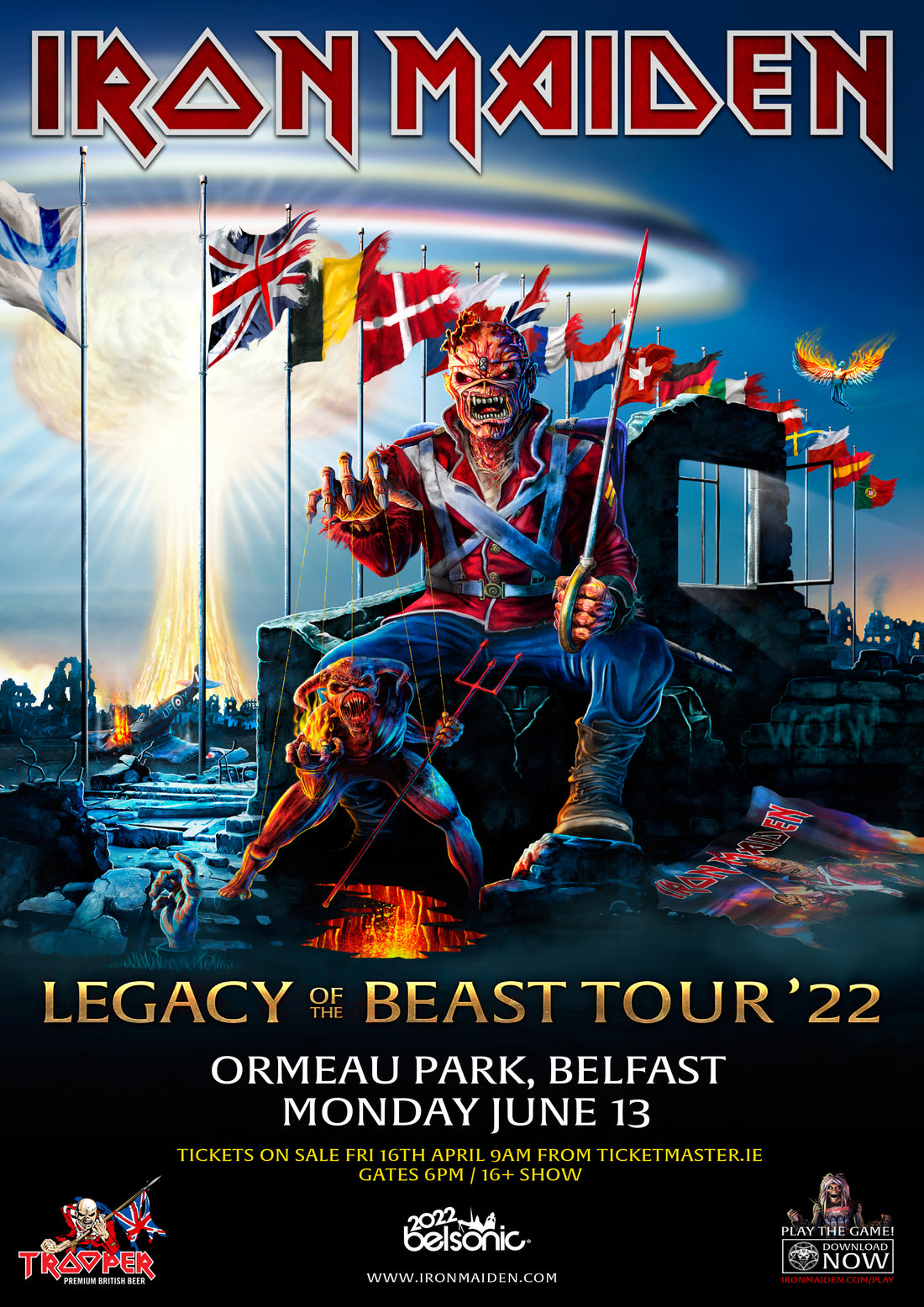 Iron Maiden to play Ormeau Park in 2022 with Belsonic show