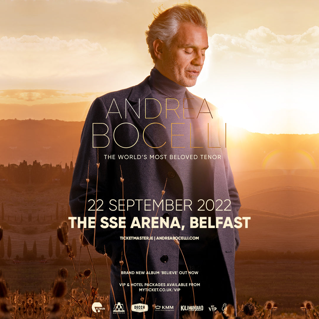 Andrea Bocelli comes to Belfast in 2022