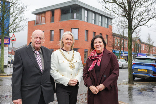 Lord Mayor Tracy Kelly at the opening of the Sandy Row Arts and Digital Hub in south Belfast.