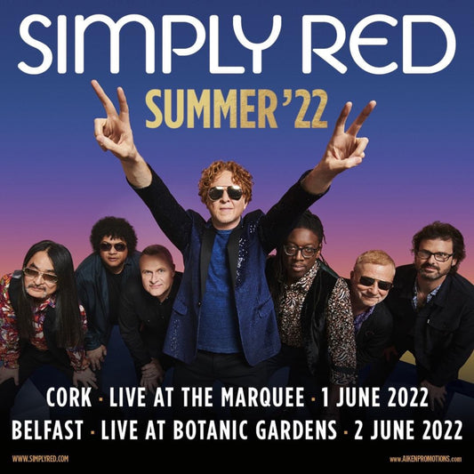 SIMPLY RED announce 2022 Belfast & Cork dates