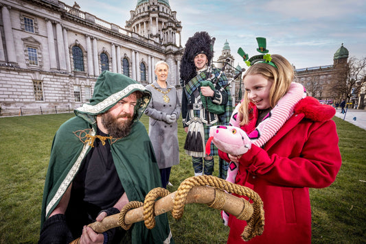 St Patrick’s Day launch outside Belfast City Hall